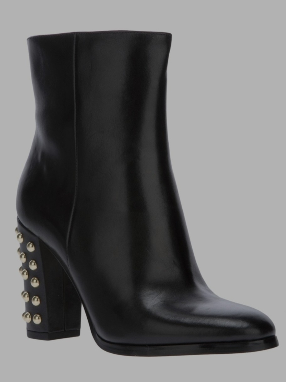 Michael Kors Black Studded Block Heel Ankle Boots